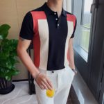 Playera-Polo-Hombre-Summer-Men-s-Short-sleeved-Casual-Knitted-Polo-Shirt-Hit-Color-British-Slim
